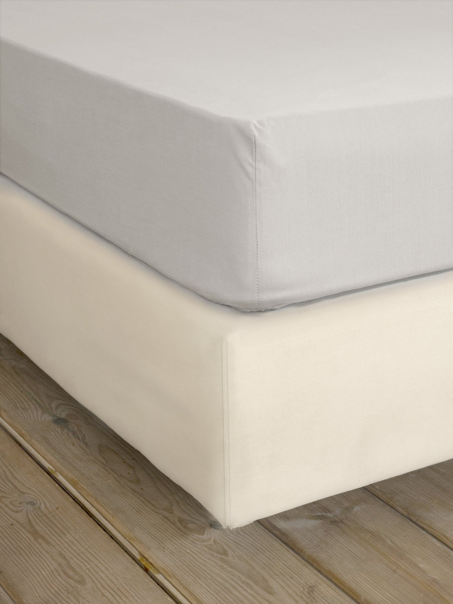 Σεντόνι Διπλό με Λάστιχο Unicolors - Oat Beige