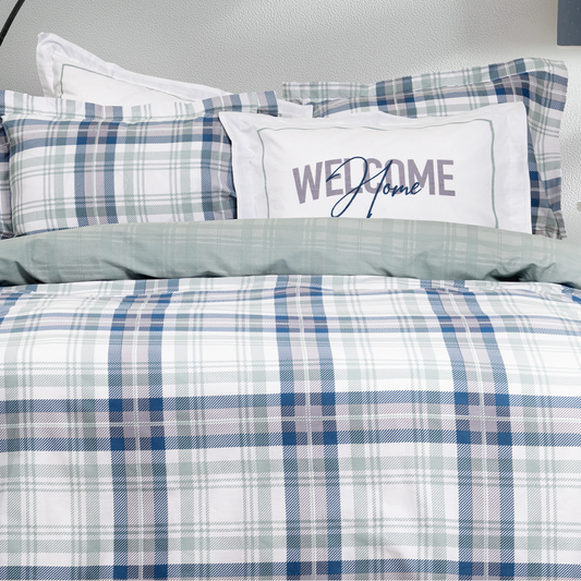 Σετ Παπλωματοθήκη Welcome Γκρι-Μπλε NimaHome (5206482175457) - NimaHome - MyHouseandKids