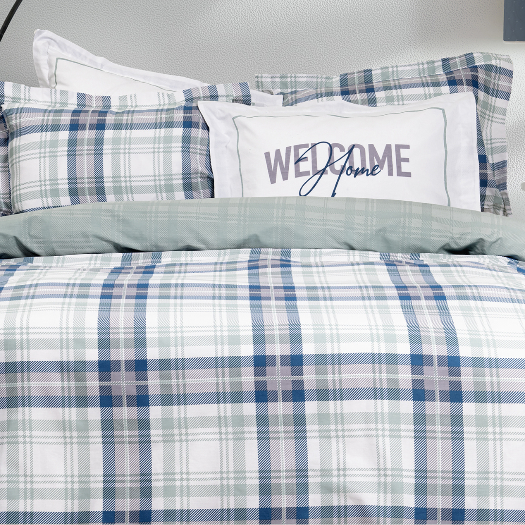 Σετ Παπλωματοθήκη Welcome Γκρι-Μπλε NimaHome (5206482175457) - NimaHome - MyHouseandKids