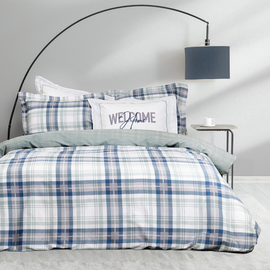 Σετ Παπλωματοθήκη Welcome Γκρι-Μπλε NimaHome (5206482175457) - NimaHome - MyHouseandKids