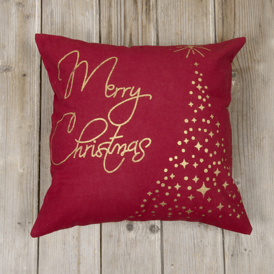 Xριστουγενιατικη Θηκη Διακοσμητικου Μαξιλαριου 45x45cm Κόκκινο Merry Christmas - Nima - MyHouseandKids