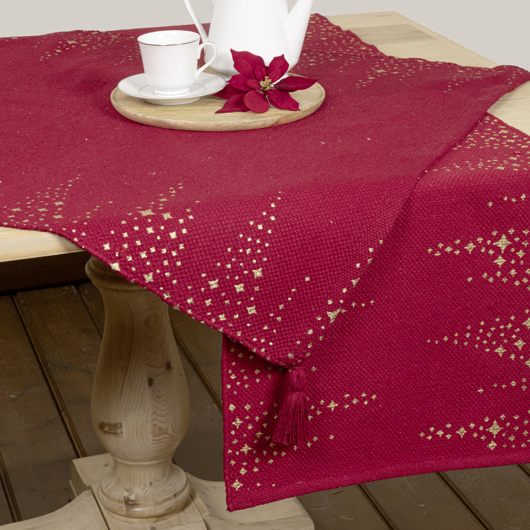 Xριστουγενιατικο Τραπεζομάντηλο Κόκκινο 85x85cm Winter Luxe - Nima - MyHouseandKids