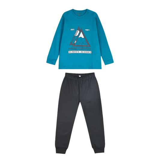 Πυζάμα Xειμερινή Γκρι Dream Adventure - Energiers - MyHouseandKids