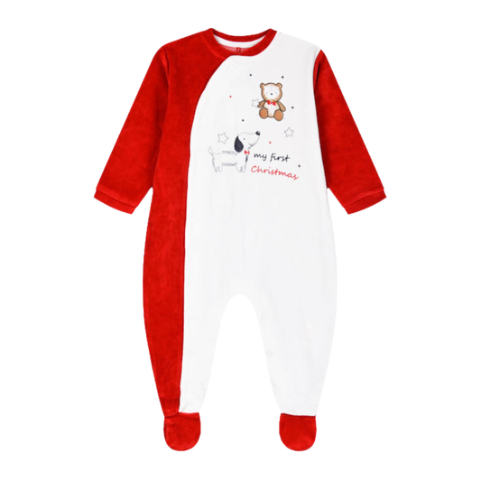 Xριστουγενιατικο Βρεφικό Φορμάκι Βελουτέ Κόκκινο - Energiers - MyHouseandKids