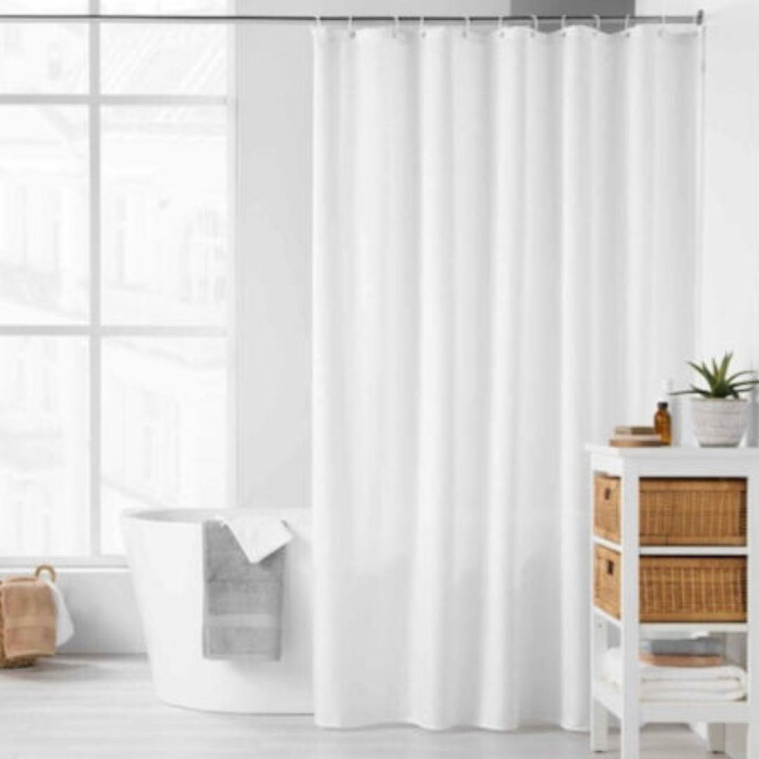 Κουρτίνα Μπάνιου Yaline White - lamingoHomeTextiles - MyHouseandKids