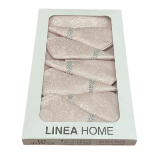 Τραπεζομάντηλο Σετ 13τμχ Strass Πούδρα 140x180εκ. - LineaHome  MyHouseandKids