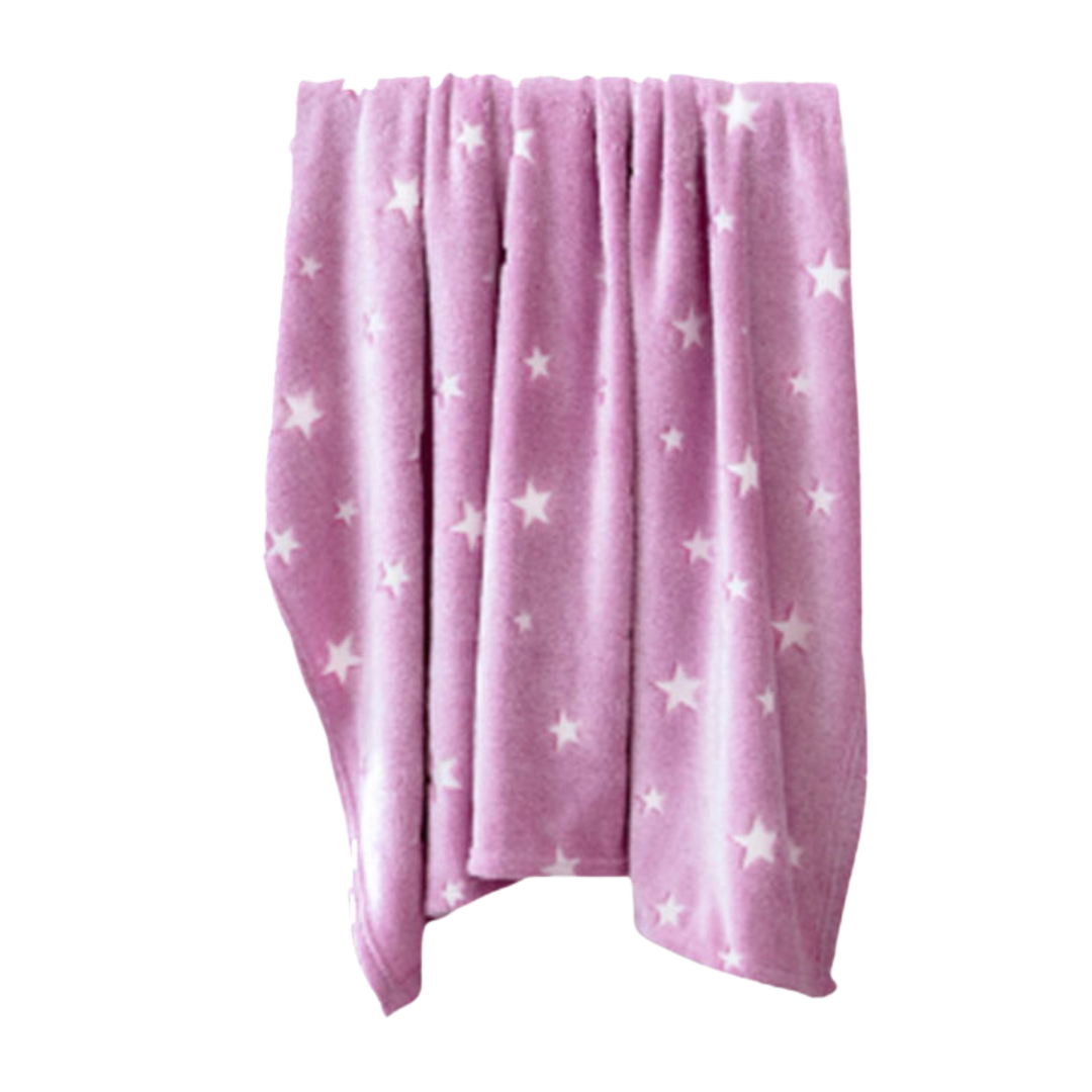 Κουβέρτα Κούνιας Glow Star Fleece Pink 110x140cm - Nima-Kocoon - MyHouseandKids