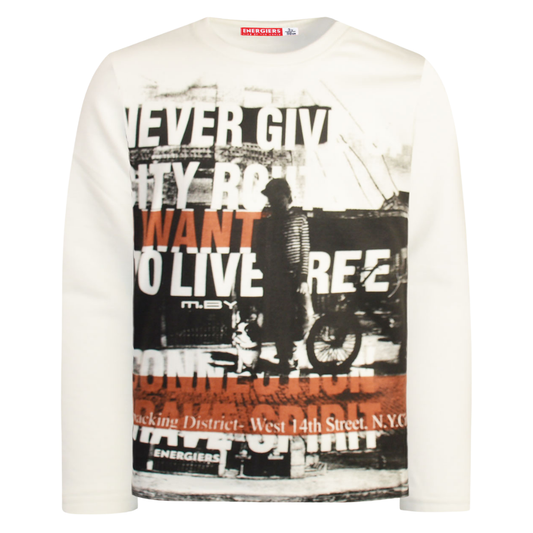 Mπλούζα Βαμβακερή με διακοσμητικό τύπωμα - Energiers - MyHouseandKids