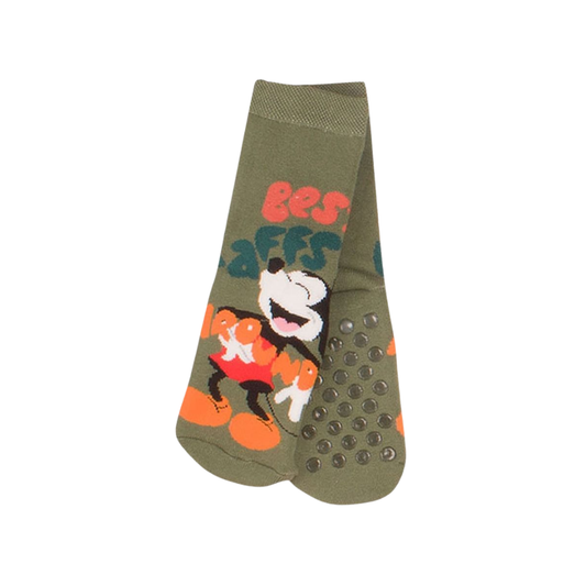 Κάλτσες Παιδικές Με Τάπες Mickey 1  Ζεύγος-kaltses-xeimerines-kaltsopantoflakia-agori-xeimerina-zesta-khaki-mickey-disney-myhouseandkids