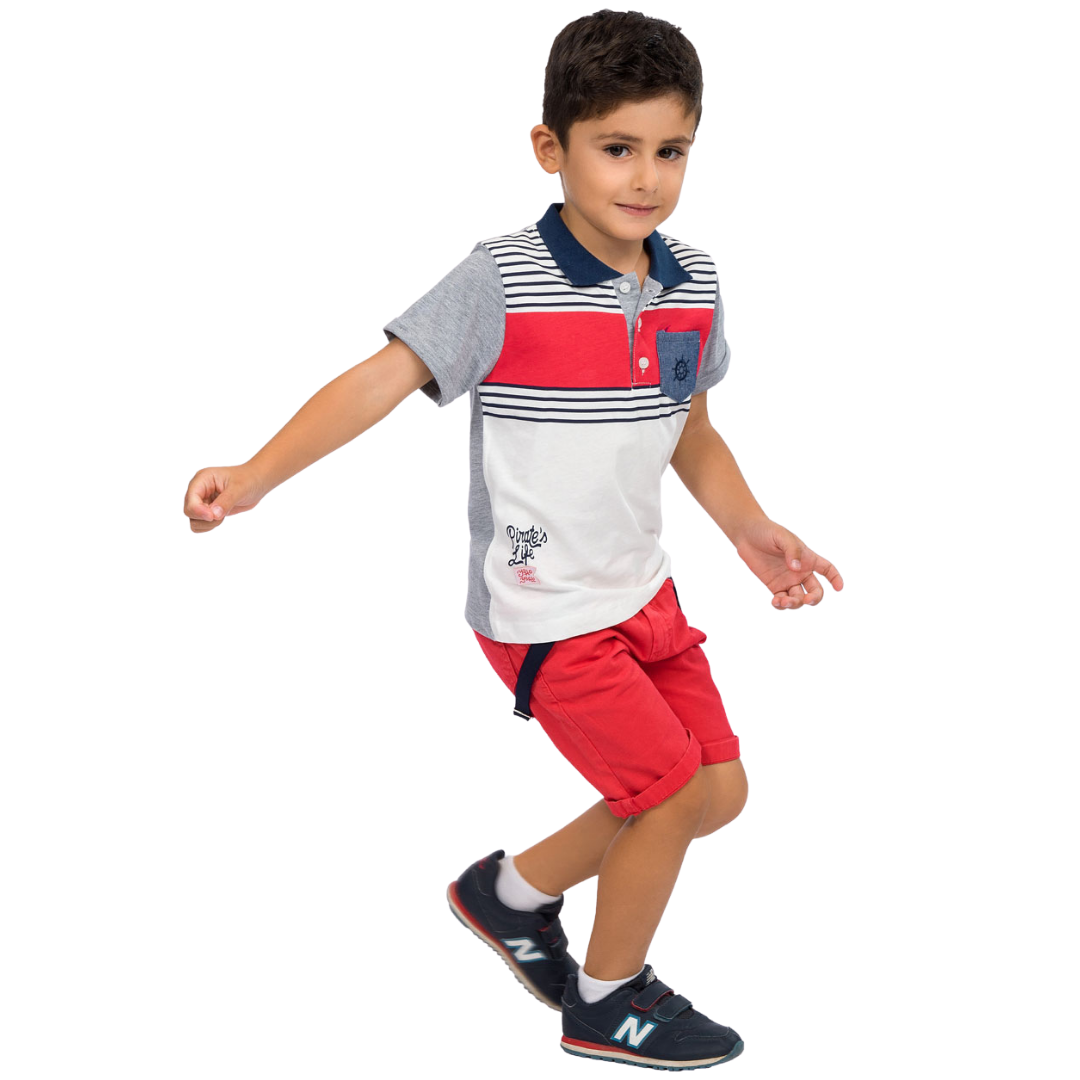 Σετ polo & βερμούδα με τιράντες - Energiers - MyHouseandKids