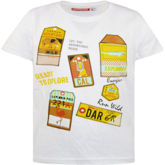 T-shirt Παιδικό  για Αγόρι Λευκό - Energiers - MyHouseandKids